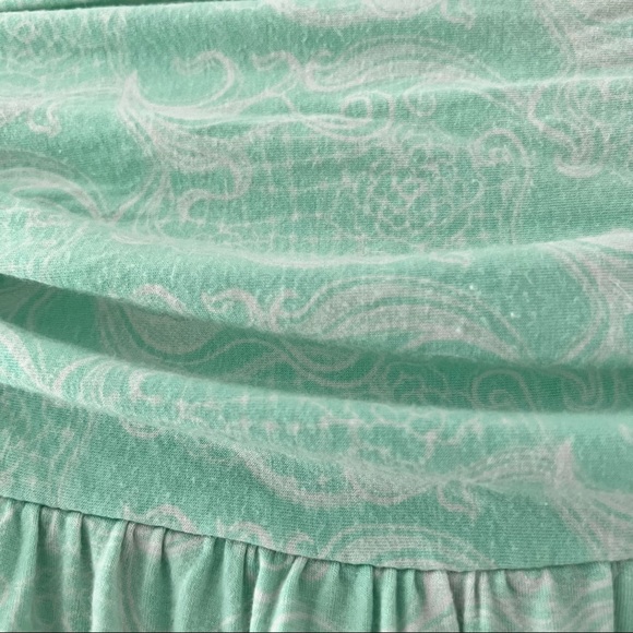 💚 strapless stretchy jersey dress in refreshing mint / green pattern - Picture 7 of 8